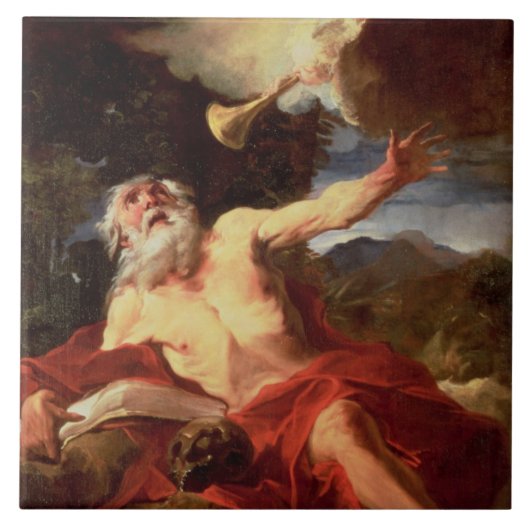 Visie op St. Jerome Tegeltje (Voorkant)