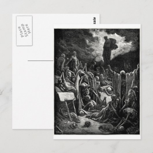 Visie van de vallei van het briefkaart van droge B (Voorkant / Achterkant)