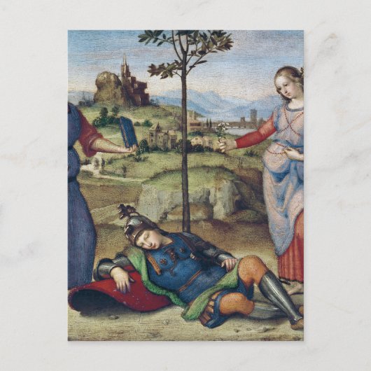 Visie van een Knight, c.1504 Briefkaart (Voorkant)