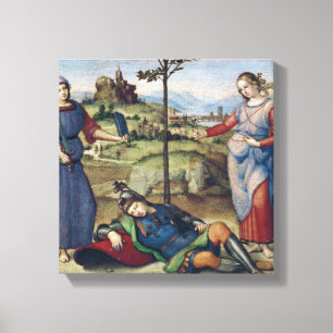 Visie van een Knight, c.1504 Canvas Afdruk