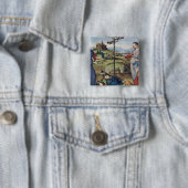 Visie van een Knight, c.1504 Vierkante Button 5,1 Cm (In situ)