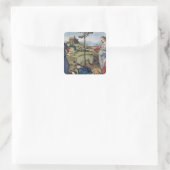 Visie van een Knight, c.1504 Vierkante Sticker (Tas)