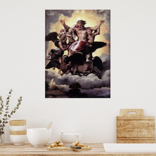 Visie van Ezekiel - Raphaël - c1518 Poster (Keuken)