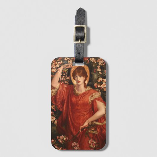 Visie van Fiammetta (Dante Gabriel Rossetti) Bagagelabel (Voorkant (verticaal))