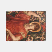 Visie van Fiammetta (Dante Gabriel Rossetti) Fleece Deken (Voorkant (Horizontaal))