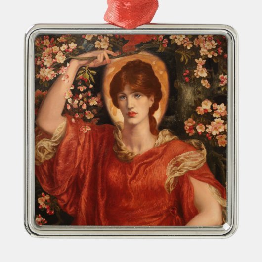Visie van Fiammetta (Dante Gabriel Rossetti) Metalen Ornament (Voorkant)