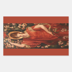 Visie van Fiammetta (Dante Gabriel Rossetti) Rechthoekige Sticker