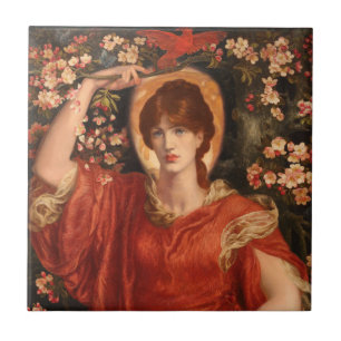 Visie van Fiammetta (Dante Gabriel Rossetti) Tegeltje