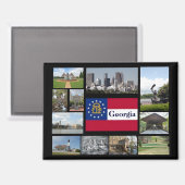 Visie van Georgia, VS Magneet (Voorkant / Achterkant)