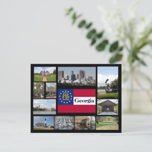 Visie van Georgië Briefkaart (Staand voorkant)