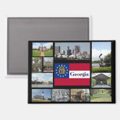 Visie van Georgië Magneet (Voorkant / Achterkant)