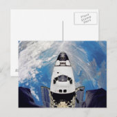 Visie van het ruimteveer Atlantis vanuit een visoo Briefkaart (Voorkant / Achterkant)