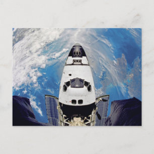 Visie van het ruimteveer Atlantis vanuit een visoo Briefkaart