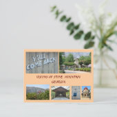 Visie van het stenen gebergte in Georgië Briefkaart (Staand voorkant)