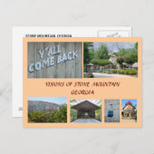 Visie van het stenen gebergte in Georgië Briefkaart (Voorkant / Achterkant)