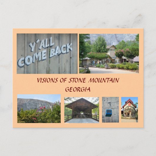 Visie van het stenen gebergte in Georgië Briefkaart (Voorkant)