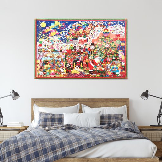 Visie van het Suikercanvas Canvas Afdruk (Insitu (Slaapkamer))