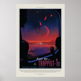 Visie van het toekomstige Poster: Planet Trappist- Poster