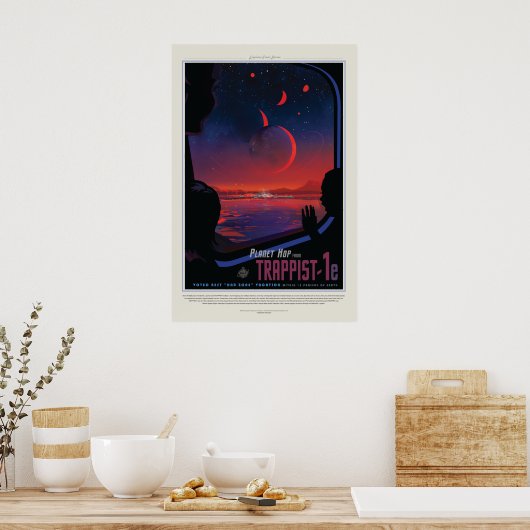 Visie van het toekomstige Poster: Planet Trappist- Poster (Keuken)