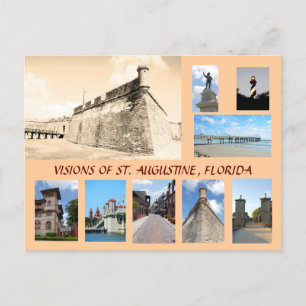 Visie van Historic St. Augustine, Florida Briefkaart