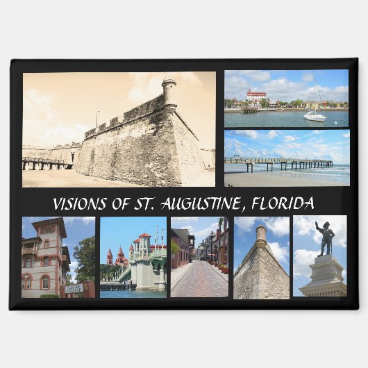 Visie van Historic St. Augustine, Florida Magneet (Voorkant)