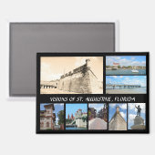 Visie van Historic St. Augustine, Florida Magneet (Voorkant / Achterkant)
