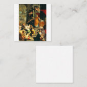 Visie van Ignatius door Peter Paul Rubens Vierkante Visitekaartje (Voorkant / Achterkant)