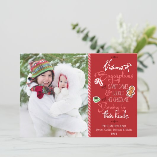 Visie van Kaarten met kerst van suikerstekkers (Staand voorkant)