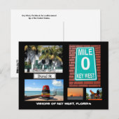 Visie van Key West, Florida Briefkaart (Voorkant / Achterkant)