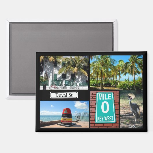 Visie van Key West Florida Magneet (Voorkant / Achterkant)