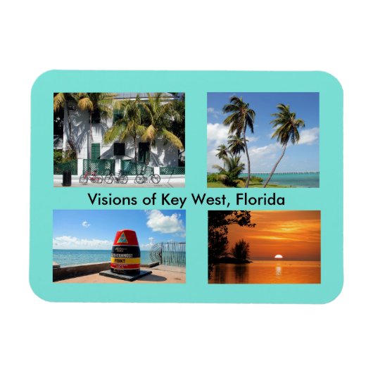 Visie van Key West, Florida Magneet (Horizontaal)