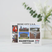 Visie van Nashville, Briefkaart Tennessee (Staand voorkant)