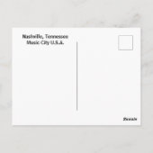 Visie van Nashville, Briefkaart Tennessee (Achterkant)