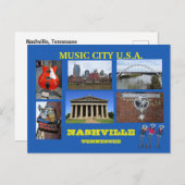 Visie van Nashville, Tennessee Briefkaart (Voorkant / Achterkant)