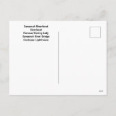 Visie van Savannah, Georgia Holiday Briefkaart (Achterkant)