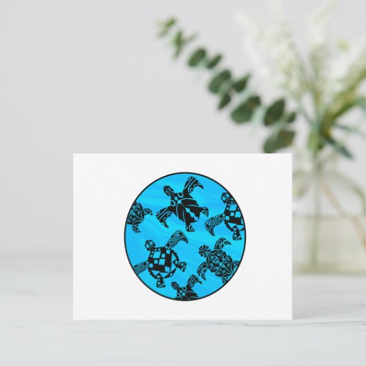 Visie van schildpadden briefkaart (Staand voorkant)