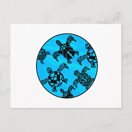 Visie van schildpadden briefkaart (Voorkant)