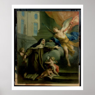 Visie van St. Teresa Poster