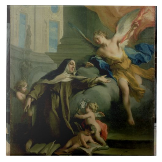 Visie van St. Teresa Tegeltje (Voorkant)