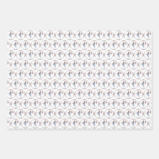 Visie van Sugar Plum Fairies Nutkraker Gift Wrap Inpakpapier Vel (Voorkant 2)