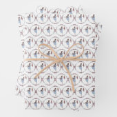 Visie van Sugar Plum Fairies Nutkraker Gift Wrap Inpakpapier Vel (In situ)