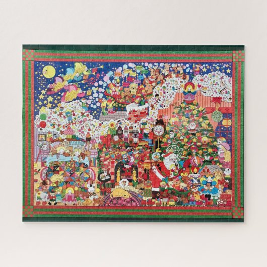 Visie van Sugarplums Jigzaag Puzzle met Border Legpuzzel (Horizontaal)