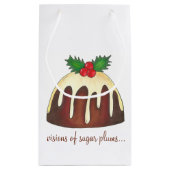 Visie van Suiker Plums Plum Pudding Gift Bag Klein Cadeauzakje (Achterkant)