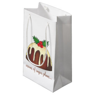 Visie van Suiker Plums Plum Pudding Gift Bag Klein Cadeauzakje