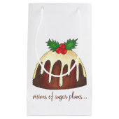 Visie van Suiker Plums Plum Pudding Gift Bag Klein Cadeauzakje (Voorkant)