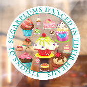 Visie van Suikerpruimen danst in hun hoofden Raamsticker (Vel 2)