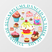 Visie van Suikerpruimen danst in hun hoofden Raamsticker (Vel)