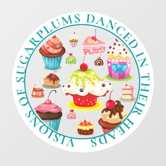 Visie van Suikerpruimen danst in hun hoofden Raamsticker (Vel)