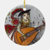 Visie van Suikerpruimen Keramisch Ornament (Achterkant)