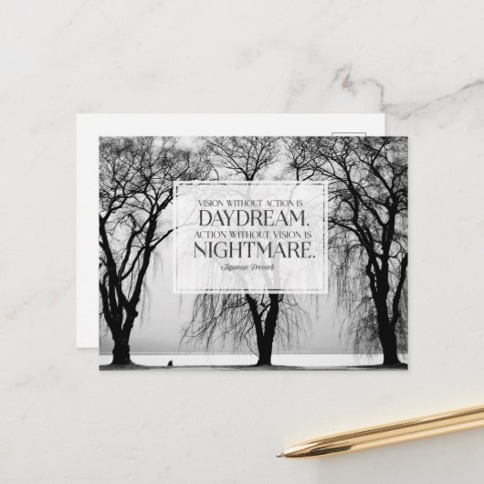 Visie zonder actie briefkaart (Voorkant / Achterkant in situ)